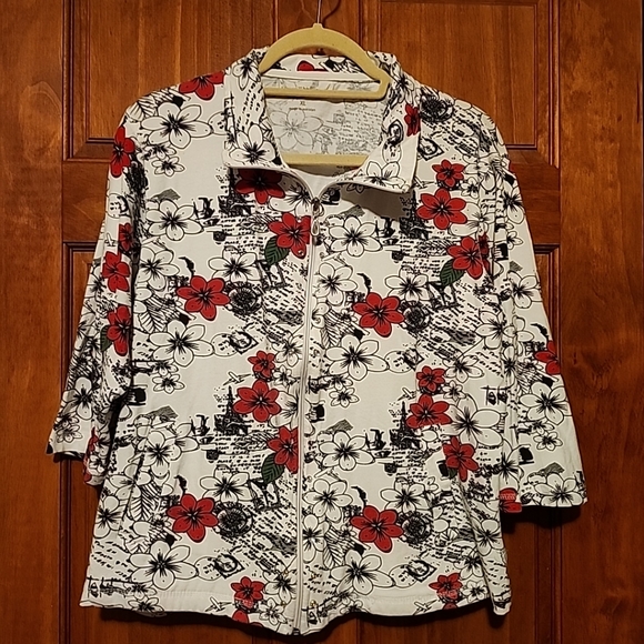 Allyson Whitmore Woman's Size XL Bejeweled Jacket travel to France theme - Picture 14 of 14